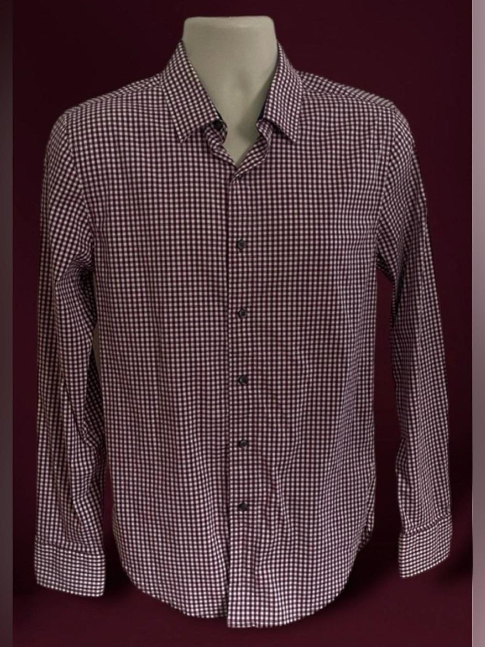 Under Armour Mens Heatgear Blue Plaid Button Down Long Sleeve Shirt Small 🇺🇸